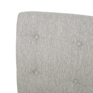English Elm Christopher Knight Home® - Contemporary Button-Tufted Fabric Counter Stools Set of 2 with Espresso Legs, Waffle Stitch Comfort LIGHT GREY 71254.00LGRY