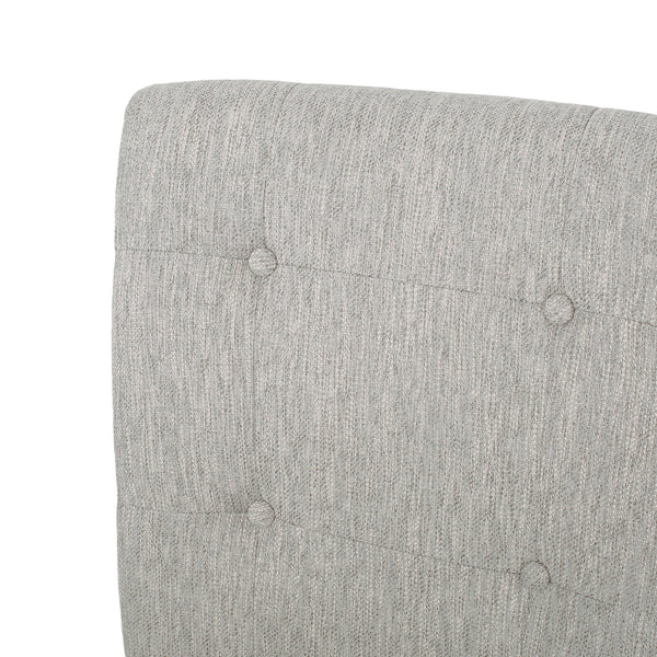 English Elm Christopher Knight Home® - Contemporary Button-Tufted Fabric Counter Stools Set of 2 with Espresso Legs, Waffle Stitch Comfort LIGHT GREY 71254.00LGRY