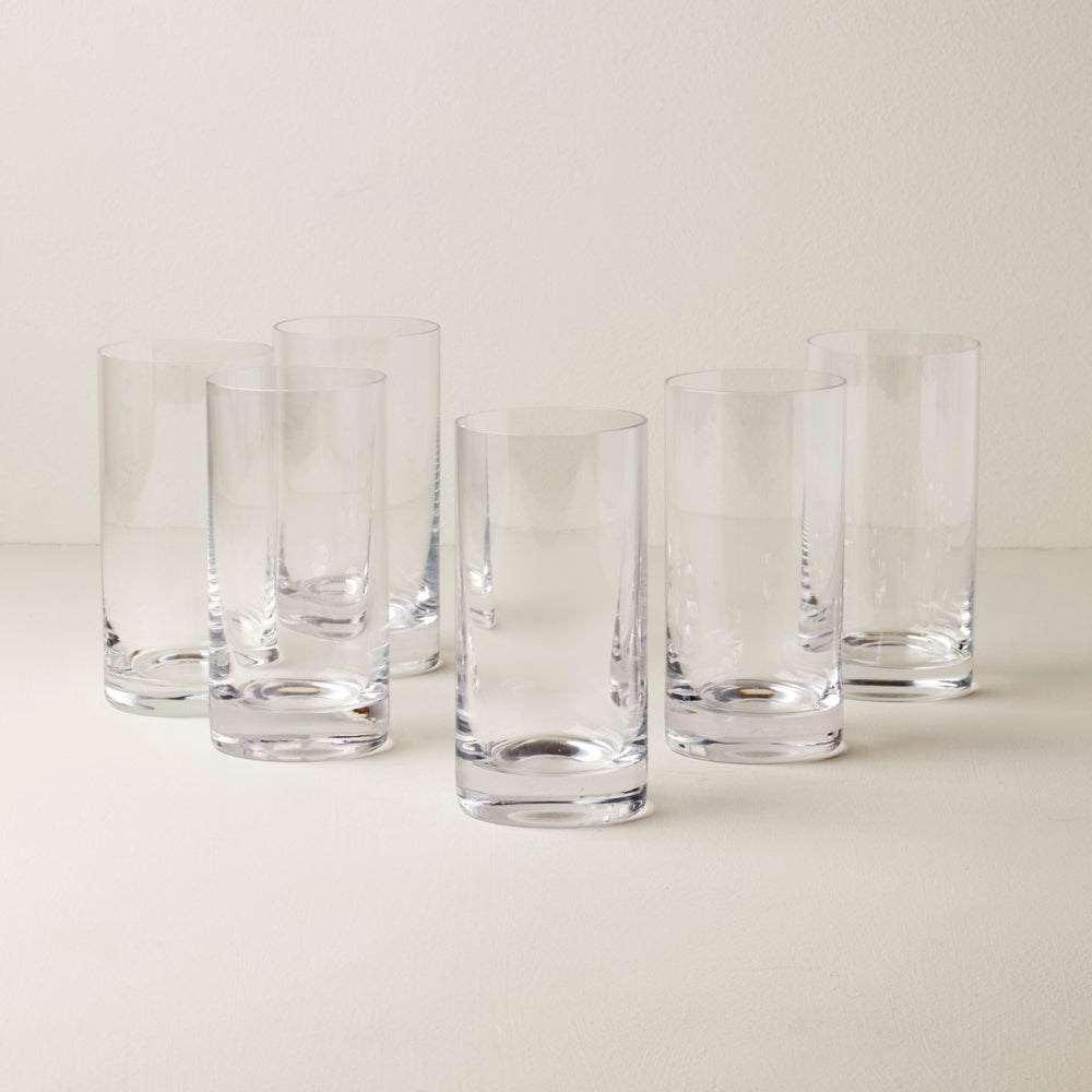 Lenox Tuscany Classics Cylinder Highballs, Set of 6 Clear, NO COLOR GLASS,CRYSTAL 896882