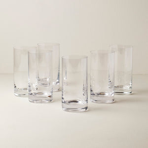 Lenox Tuscany Classics Cylinder Highballs, Set of 6 Clear, NO COLOR GLASS,CRYSTAL 896882