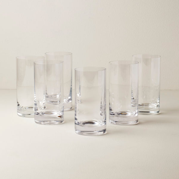 Lenox Tuscany Classics Cylinder Highballs, Set of 6 Clear, NO COLOR GLASS,CRYSTAL 896882