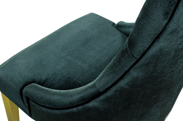 VIG Furniture A&X Charlotte Black Velour With Gold Legs Dining Chair VGUNAA031-BLKGLD