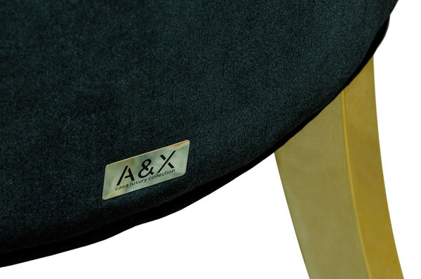 VIG Furniture A&X Charlotte Black Velour With Gold Legs Dining Chair VGUNAA031-BLKGLD