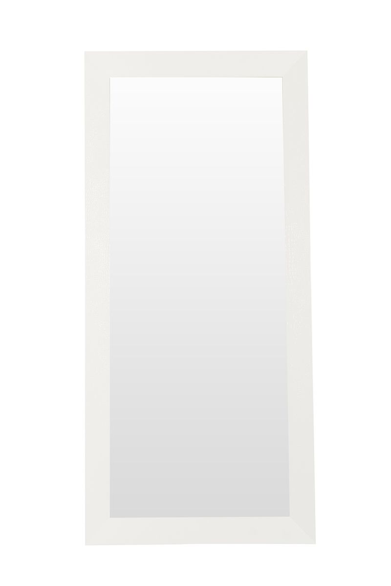 VIG Furniture A&X Regal - Modern White Crocodile Floor Mirror VGUNAK421-WHT