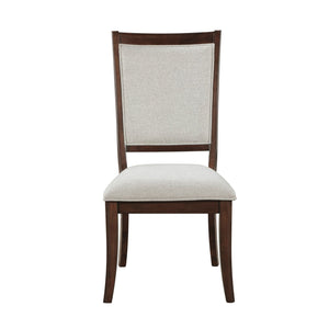 English Elm Formal Cherry Dining Set with Walnut Inlay Extends to Seat Eight in Solid Wood B011S02266