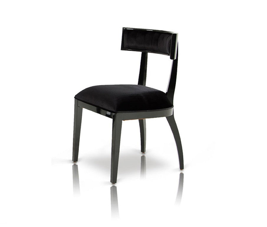 VIG Furniture Alek Modern Black Dining Chairs Set Of 2 — Sculpted Curved Back, High-Density Cushioning, Durable Fabric (98) VGUNAA032