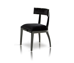 VIG Furniture Alek Modern Black Dining Chairs Set Of 2 — Sculpted Curved Back, High-Density Cushioning, Durable Fabric (98) VGUNAA032