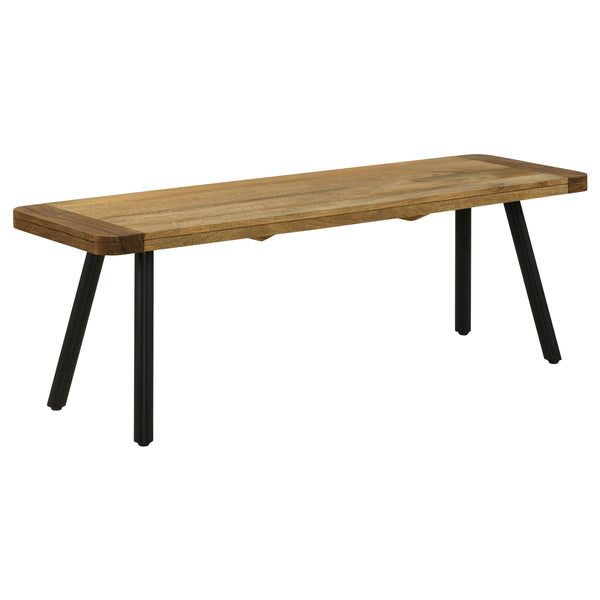 English Elm Jennie Mango Sheesham Wood Dining Bench with Iron Legs for Rustic Modern Spaces B062P447835