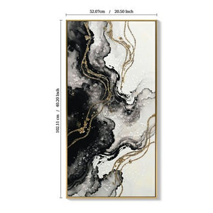 English Elm Large Abstract Diptych Canvas Set Hand Painted Gold Textured Minimalist Wall Decor W3374P419285