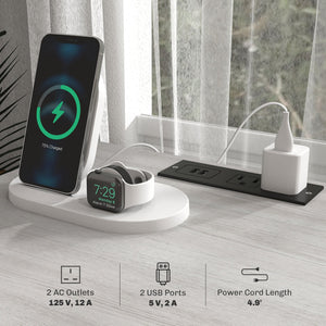 English Elm Homcom 3-Tier End Tables With Usb Charging, Rgb Led Lights & Storage Drawers For Modern Living Spaces W2225P229087