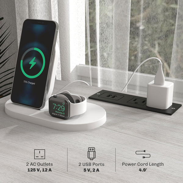 English Elm Homcom 3-Tier End Tables With Usb Charging, Rgb Led Lights & Storage Drawers For Modern Living Spaces W2225P229087