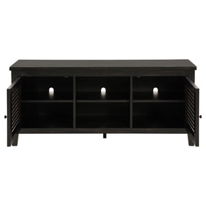 English Elm Sutter Mission Style Louvered Door Tv Stand Rustic Pine Console for Living Room B062P441044