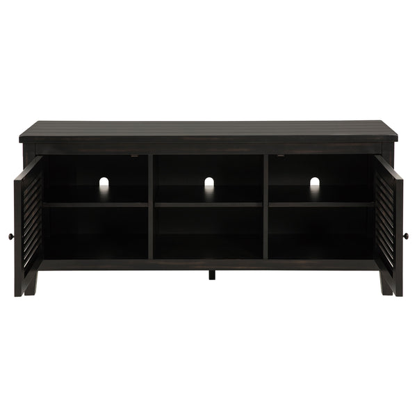 English Elm Sutter Mission Style Louvered Door Tv Stand Rustic Pine Console for Living Room B062P441044