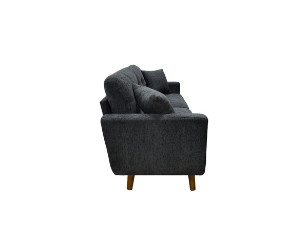 English Elm 67.7" Mid-century Tufted Polyester Loveseat with Splayed Tapered Solid Wood Legs B343P430093