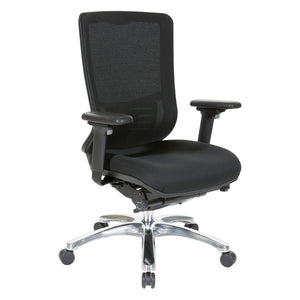 OSP Home Furnishings Mesh High Back Ergonomic Office Chair with Lumbar Support Padded Seat and Tilt Control 97720C-30
