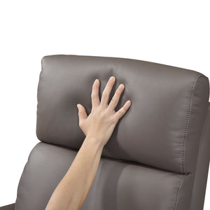 English Elm 1pc Glider Recliner Chair Top Grain Leather Swivel Recliner with Smooth Glide, Plush Foam Comfort Mocha 32 L x 30.75 W x 27.5 H B011P395860