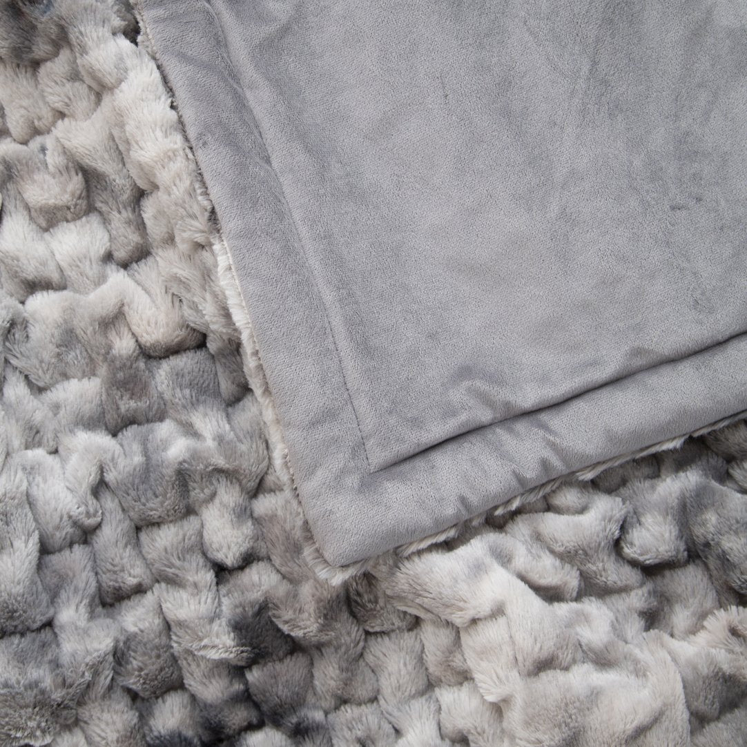 English Elm Faux Fur Throw - Thumbnail 4
