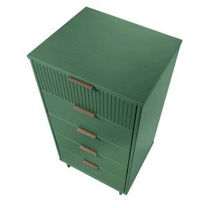 English Elm Granville 24" Sage Green 5-Drawer Chest - Elegant Storage Solution With Luxe Gold Hardware & Style B365S00070