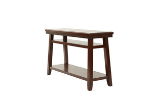 English Elm New 3pc Occasional Tables Set Walnut Finish with Open Shelf Modern Coffee End Sofa Tables, Solid Legs B011S02000