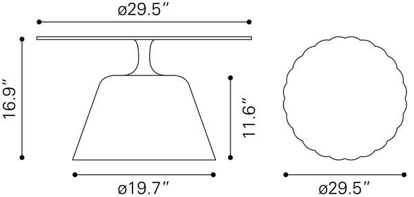 Chenai Coffee Table Black 109767 Zuo Modern
