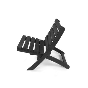 English Elm Grandcourt Recycled Hdpe Outdoor Folding Chair with Marine Grade Hardware for Patio Use Black B2745P409673