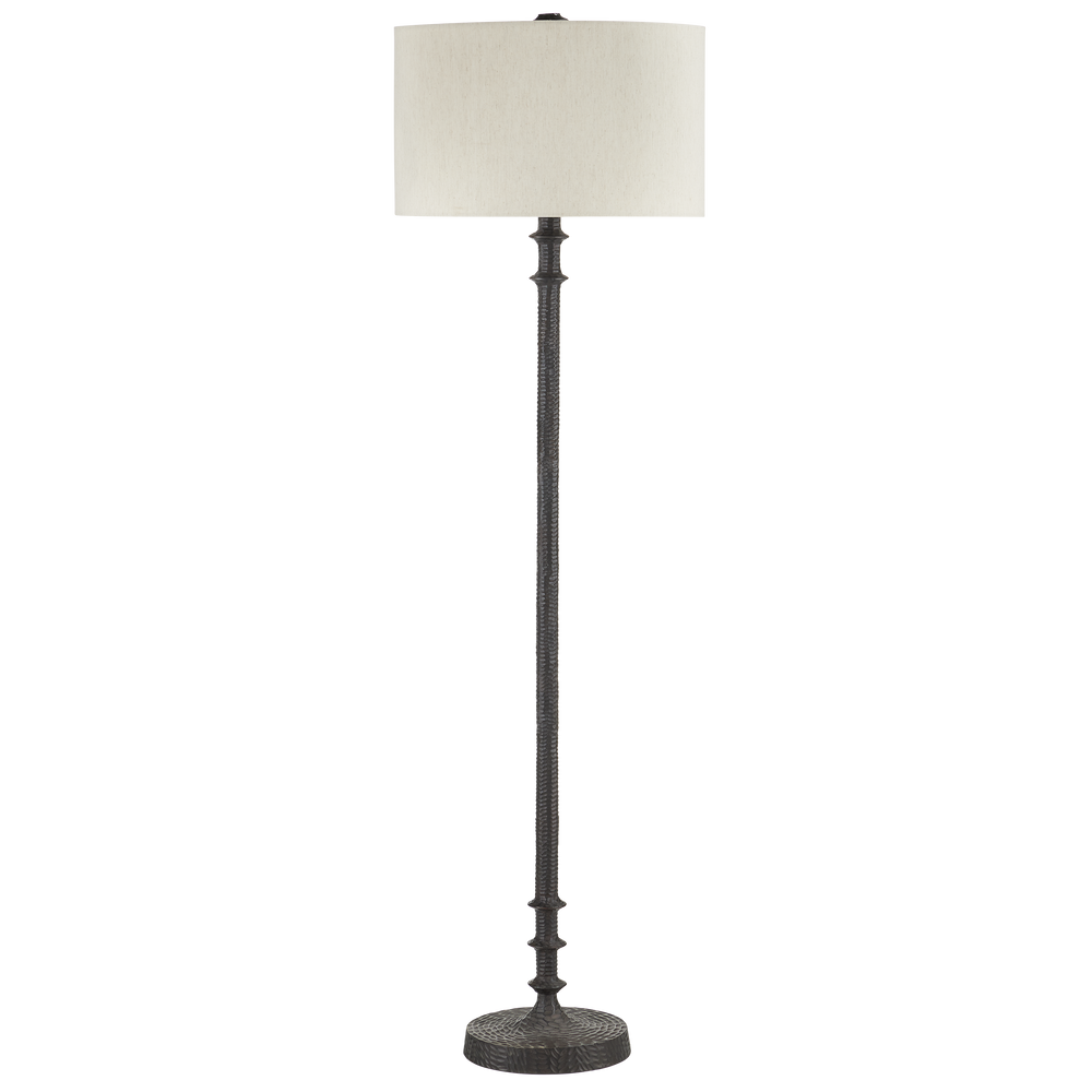 Gallo Bronze Floor Lamp - Chic Contemporary Design with Natural Linen Shade for Elegant Spaces