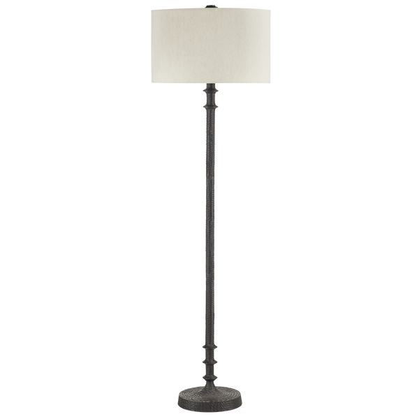 Gallo Bronze Floor Lamp - Chic Contemporary Design with Natural Linen Shade for Elegant Spaces