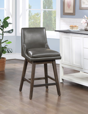 OSP Home Furnishings Allingham 26" Swivel Stool Pewter / Grey