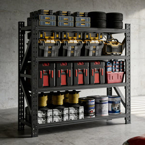 English Elm 5000 Lbs Industrial Garage Shelving Unit Welded Steel 4 Shelf Adjustable Heavy Rack T2398P480398