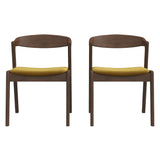 English Elm Ashcroft Furniture - Dakota Dark Yellow Velvet Dining Chair (Set Of 2)