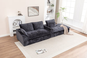 English Elm 103" Cloud Sectional Couch – L-Shape Chaise, Modern Boneless Modular Sofa For Cozy Living Spaces W1170S00041