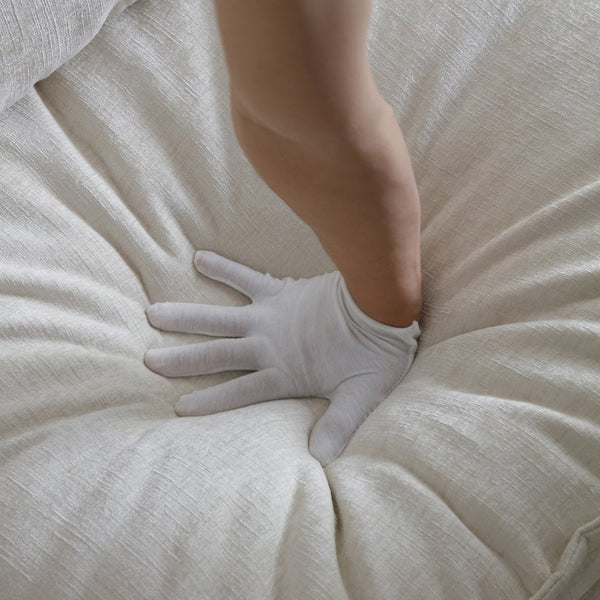 English Elm Chenille Plush Sofa Bed with Ottoman — Space-Saving Modern Single Couch, Stain-Resistant Beige Lounge (1-Seat) W1117S00278