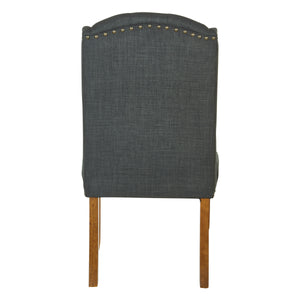 OSP Home Furnishings Jessica Tufted Wing Dining Chair Charcoal