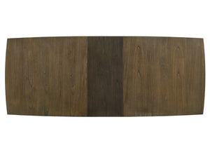 English Elm Billie Extendable Farmhouse Dining Table Seats Eight Distressed Walnut Wood Finish B2749S00002
