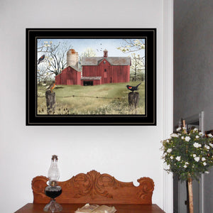 English Elm "harbingers of Spring" Billy Jacobs Pastoral Framed Wall Art Black Wood Print B06785183