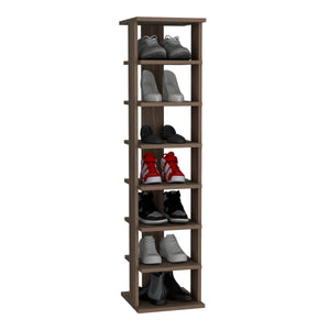 English Elm Odesto 48.7" Tall Vertical Shoe Rack with 8 Tiers – Space-Saving, Sturdy Melamine Organizer for Entryway Bedroom Closet Brown Gray 52.8 L x 17 W x 3.2 H B070P234360