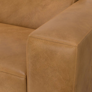 English Elm Rex 2-Seater Sofa With Left Chaise - Handcrafted Brazilian Leather, Modern Design, Lasting Comfort B136P199217-GIGA