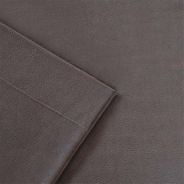 JLA Home Peak Performance - Anti-Pill Microfleece Sheet Set with Scotchgard Stain-Release, OEKO-TEX Certified for Safety and Durability Grey SHET20-590