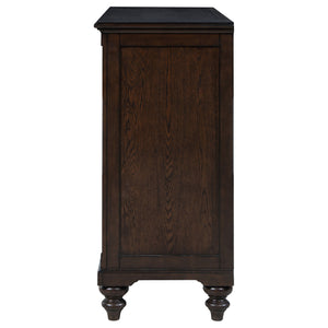 English Elm Berwick Eight Drawer Oak Veneer Dresser with Gunmetal Hardware for Classic Bedrooms B062P440098