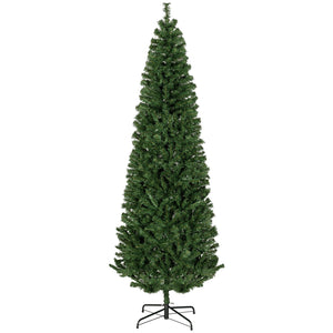 English Elm Homcom 7Ft Slim Douglas Fir Christmas Tree - Realistic Unlit Design For Compact Spaces & Easy Setup W2225P249651