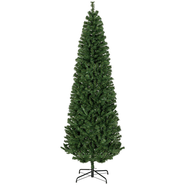 English Elm Homcom 7Ft Slim Douglas Fir Christmas Tree - Realistic Unlit Design For Compact Spaces & Easy Setup W2225P249651