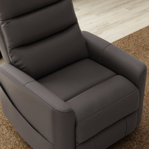 English Elm Faux Power Lift Chair with Premium Faux Leather, USB Charging, Side Pockets & Quiet Motor Recline Grey B339P409530