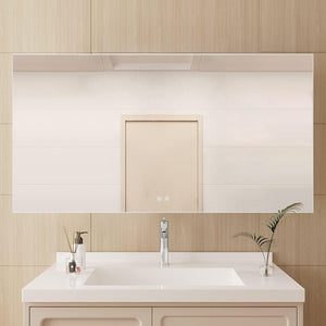 English Elm Vellum Frameless Led Backlit Vanity Mirror with Defogger for Spa Bathroom B2731P478366