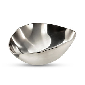 English Elm Forde Polished Aluminum Sculptural Bowl Organic Form Accent for Console or Coffee Table B2769P498422