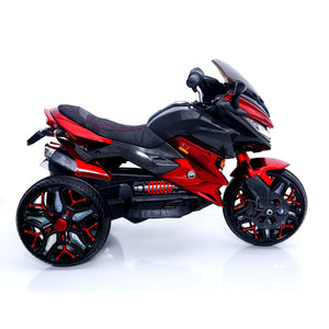 English Elm Kids Electric Ride on Motorbike with Led Wheels Pu Seat Bluetooth and Training Support W1760P252034