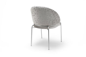 English Elm Onyx Lux Velvet & Chenille Accent Chair Light Gray — Dual-Fabric Comfort, Sturdy Metal Frame, Modern Elegance B009P332656