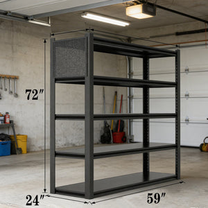 English Elm Storage Shelves Heavy Duty Pegboard Steel Garage Organization Rack Adjustable Unit T5667P454707