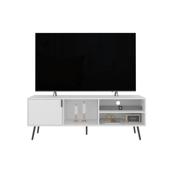 English Elm TV Engineered Wood Media Console with 3 Drawers & 3 Open Shelves, Durable Eco-Friendly Storage Solution White 68.5 L x 20.87 W x 5.12 H B097P262375