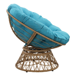 OSP Home Furnishings Papasan Chair Blue