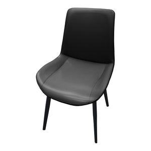 English Elm Black Pu Leather Dining Chair Set Of 4 – Modern Ergonomic Design With Metal Legs For Home & Office T3967P384553